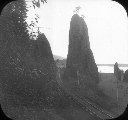 Pillars of Hercules with train tracks