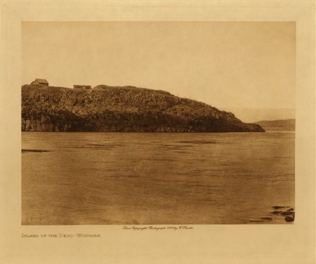 Island of the Dead (Wishram) Edward S. Curtis photo. 