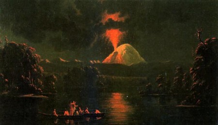 Paul Kane painting of Loowit (Mt. St. Helens), which was a symbol of rebirth to the Cowlitz People. 