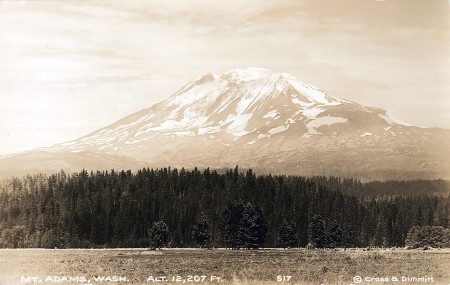 Mt. Adams post card from the 1920's. 