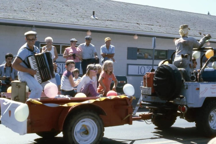  (Photo of Toivo Land Band @ Skamania County Fair Parade, Stevenson, WA. 98648 , cir. 1984)